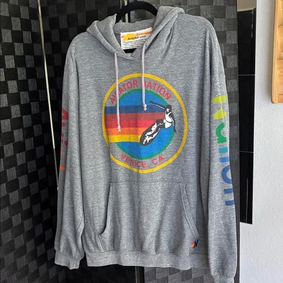 Aviator Nation Heather Gray Hoodie - Picture 8 of 8